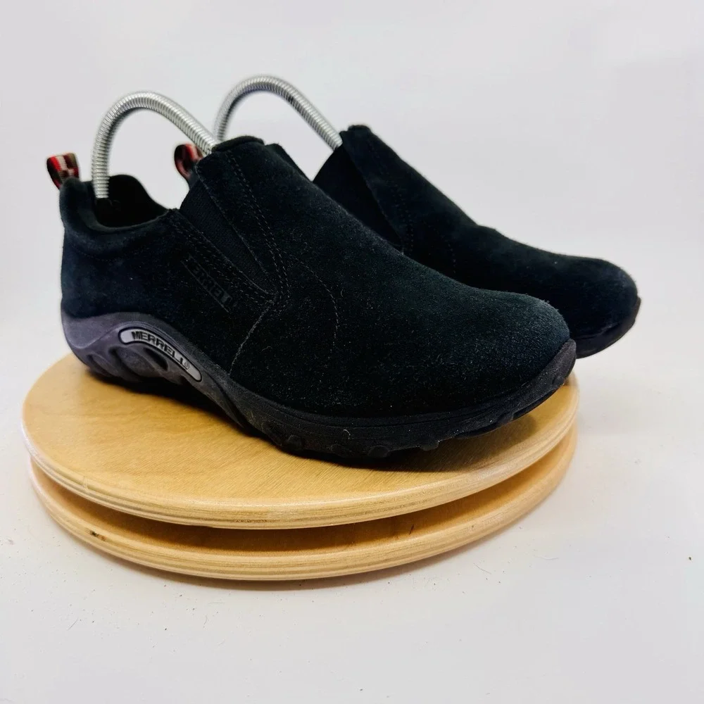 Merrell Jungle Moc Shoes Kids 6.5 Black Slip On Unisex Boys Girls comfort casual